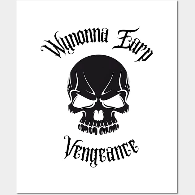 Wynonna Earp Vengeance Movie with skull White Fan T-Shirt Design Wall Art by Rainbow Kin Wear